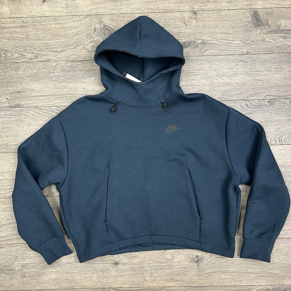 Nike Tech Fleece Oversized Hoodie Sz Medium Womens Sportswear Armory Navy